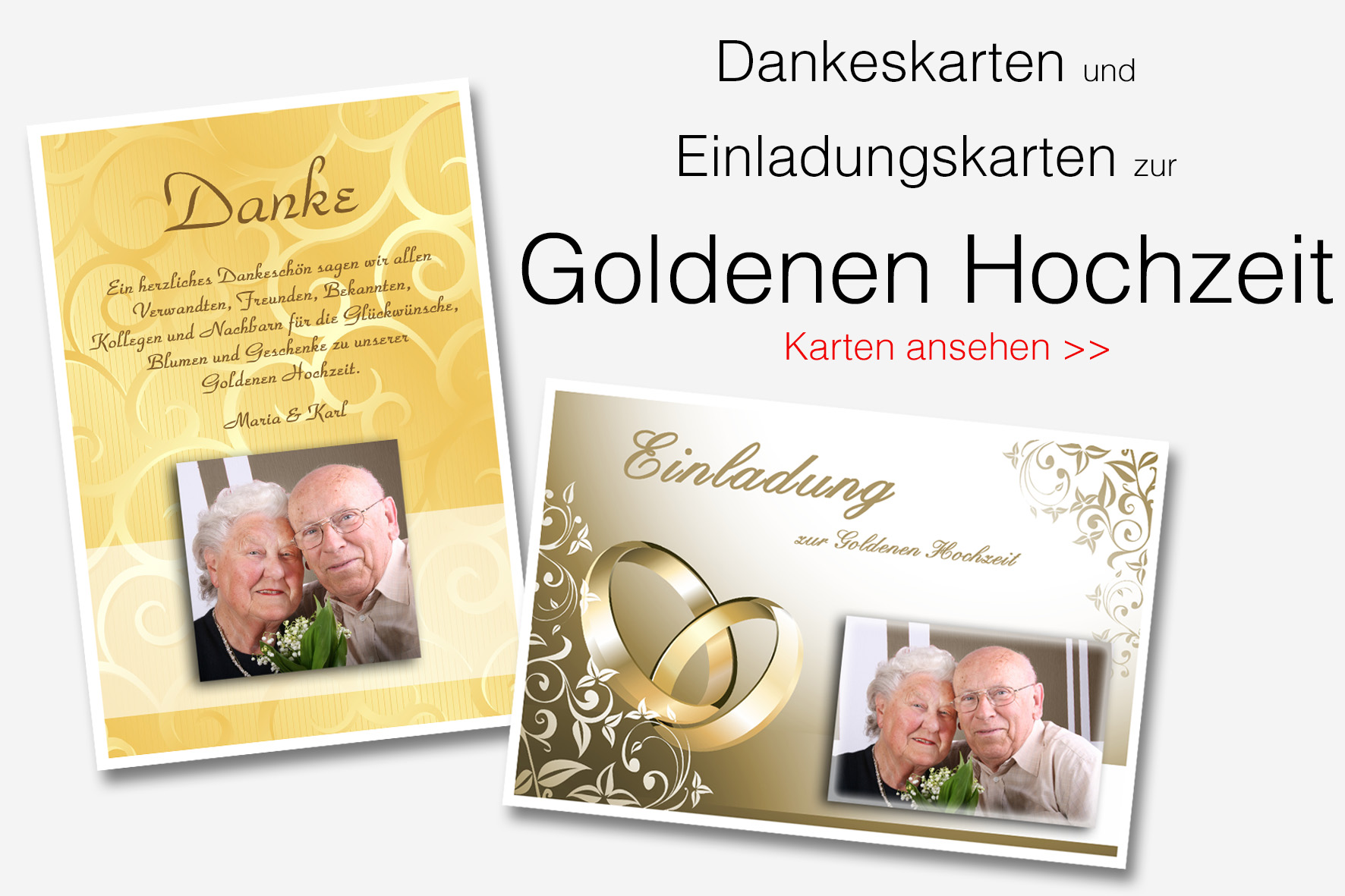 Danksagung Goldene Hochzeit